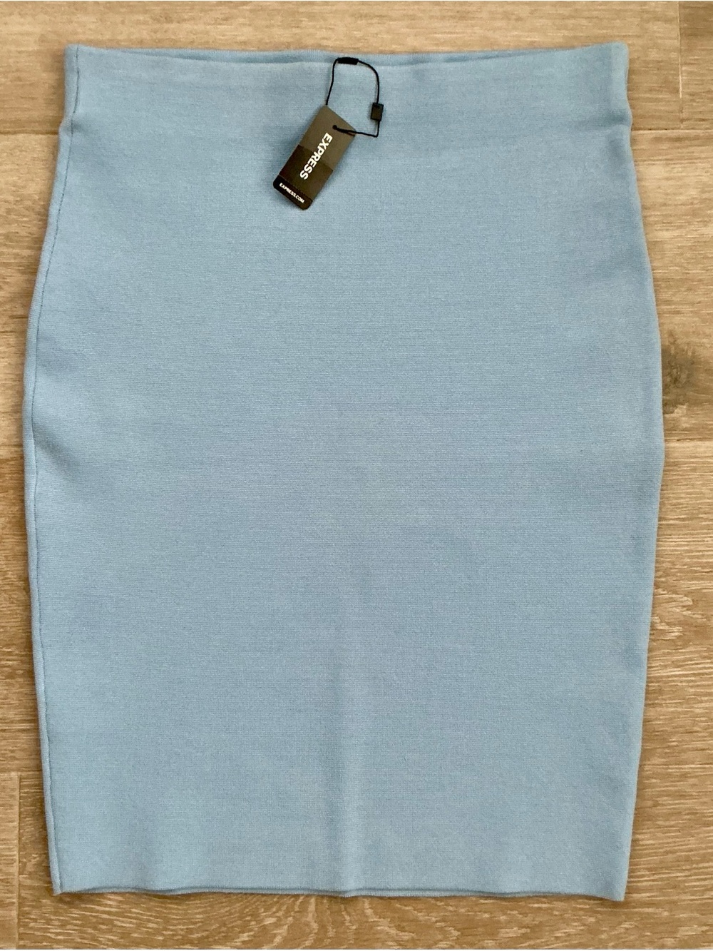 Express Women's Powder Blue Knit Pencil Skirt